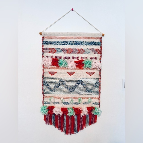 Anthropologie Other - LARGE Anthropologie wall hanging tapestry art woven macrame ready to hang​​